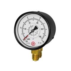 Riegler 199336.Differential pressure gauge, parallel, 2 x G1/2, 0 - 10,0bar,Ø100