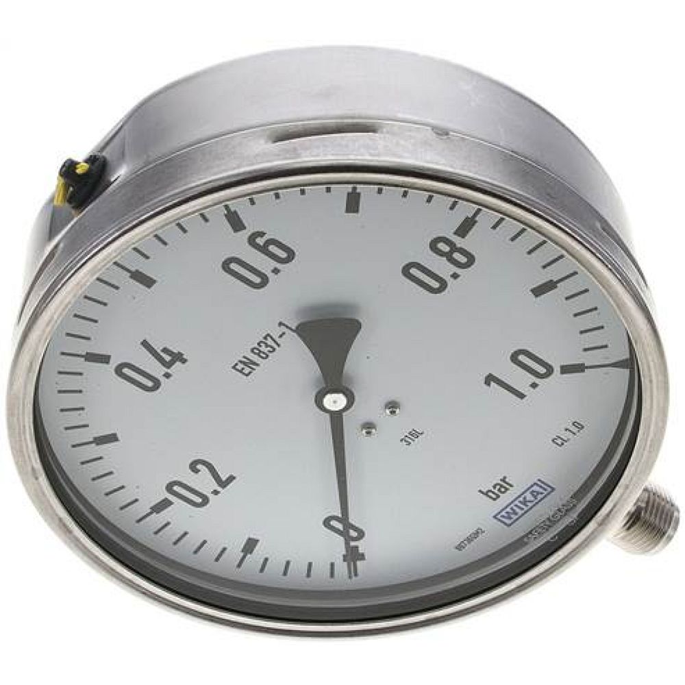 Wika MS 1160 ES Chemie-Manometer senkrecht, 160mm, 0-1 bar