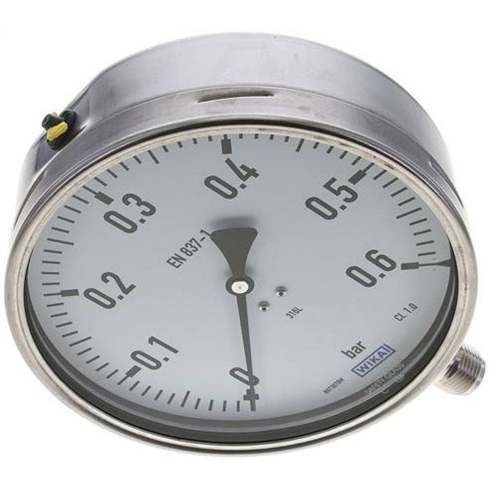 Wika MS 06160 ES Chemie-Manometer senkrecht, 160mm, 0-0,6 bar