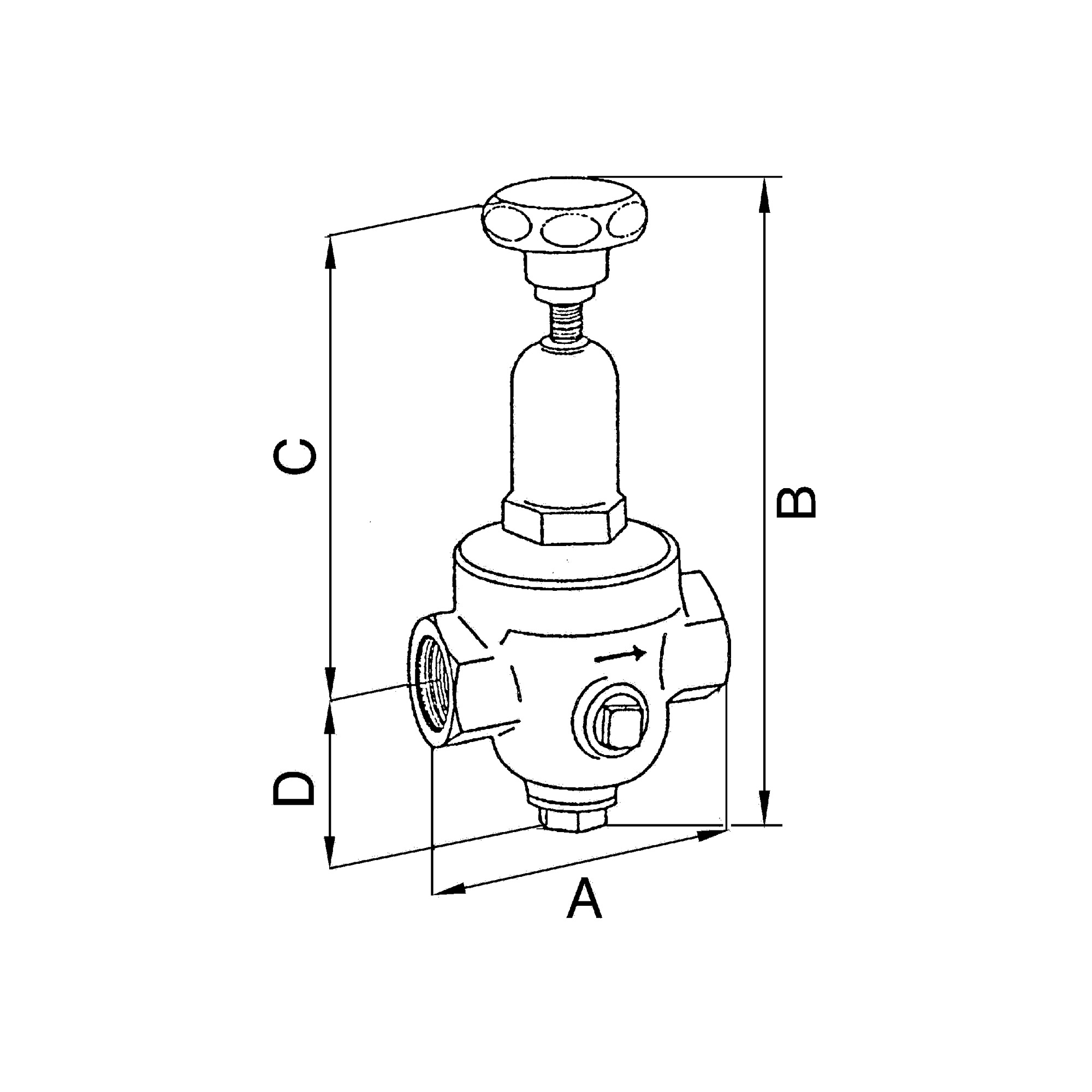 Druckregler DRV 200, Standardausführung, G 1/4, 1,5 - 8 bar - Riegler 101426