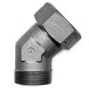 Stauff 6010003538. 45° Swivel Elbow - Body only ORing Type 14mm OD Heavy Size / Type: 14S only Fitting Body Steel, Zinc/Nickel-Plated