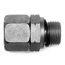 Stauff 6010003894. Straight Male Stud Fitting with 24° Taper / O-Ring Size / Type: 28L 3/4 BSP, Profile Sealing Steel, Zinc/Nickel-Plated