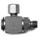 Stauff 6010007791. Winkel-Drehverschraubung Baugröße:10S BSP 3/8 mit Elastomerdichtung mit Schneidring und Mutter Stahl, dickschichtpassiviert