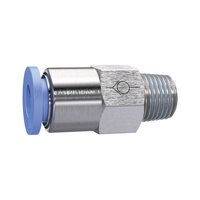 Riegler 151522.Straight Check valve »Blue Series«, Hose to thread, R 1/4 o.