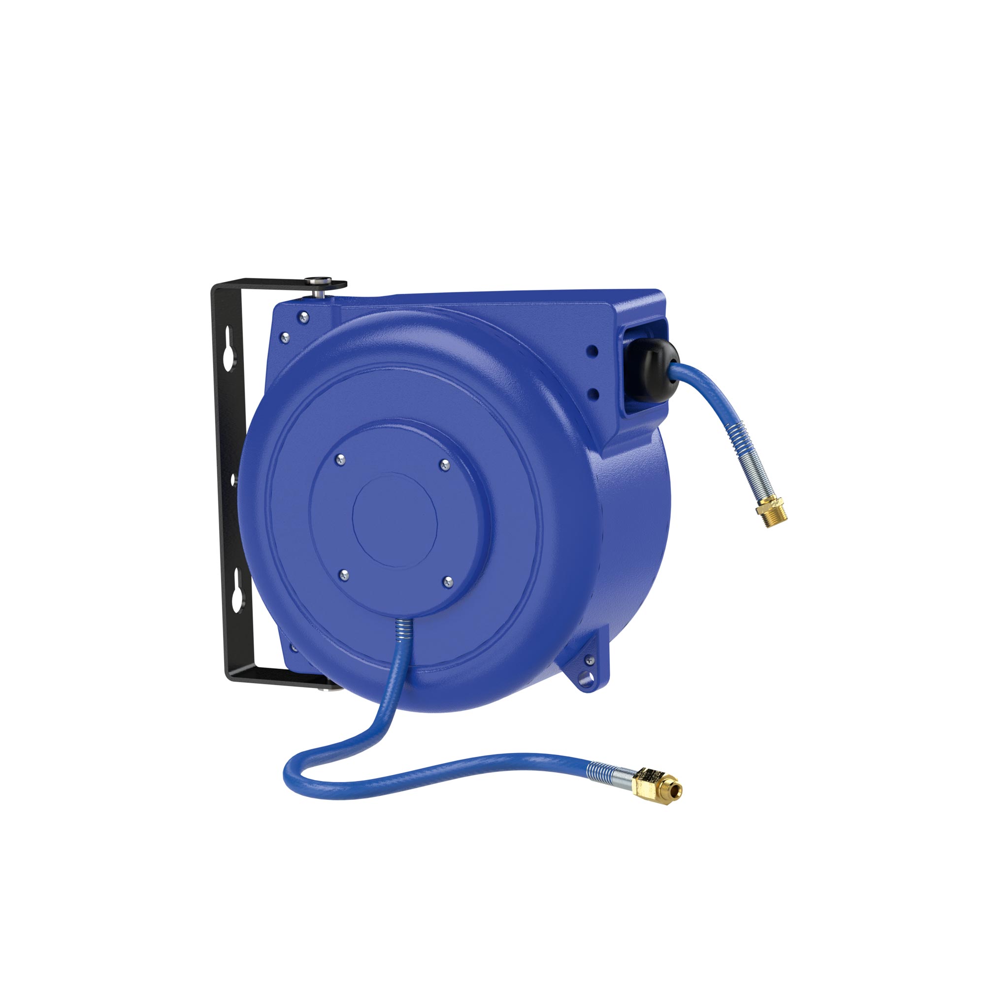 Hose reel, compressed air / water, PVC hose ø 10x6.5, R 1/4, 15 m - Riegler 206190