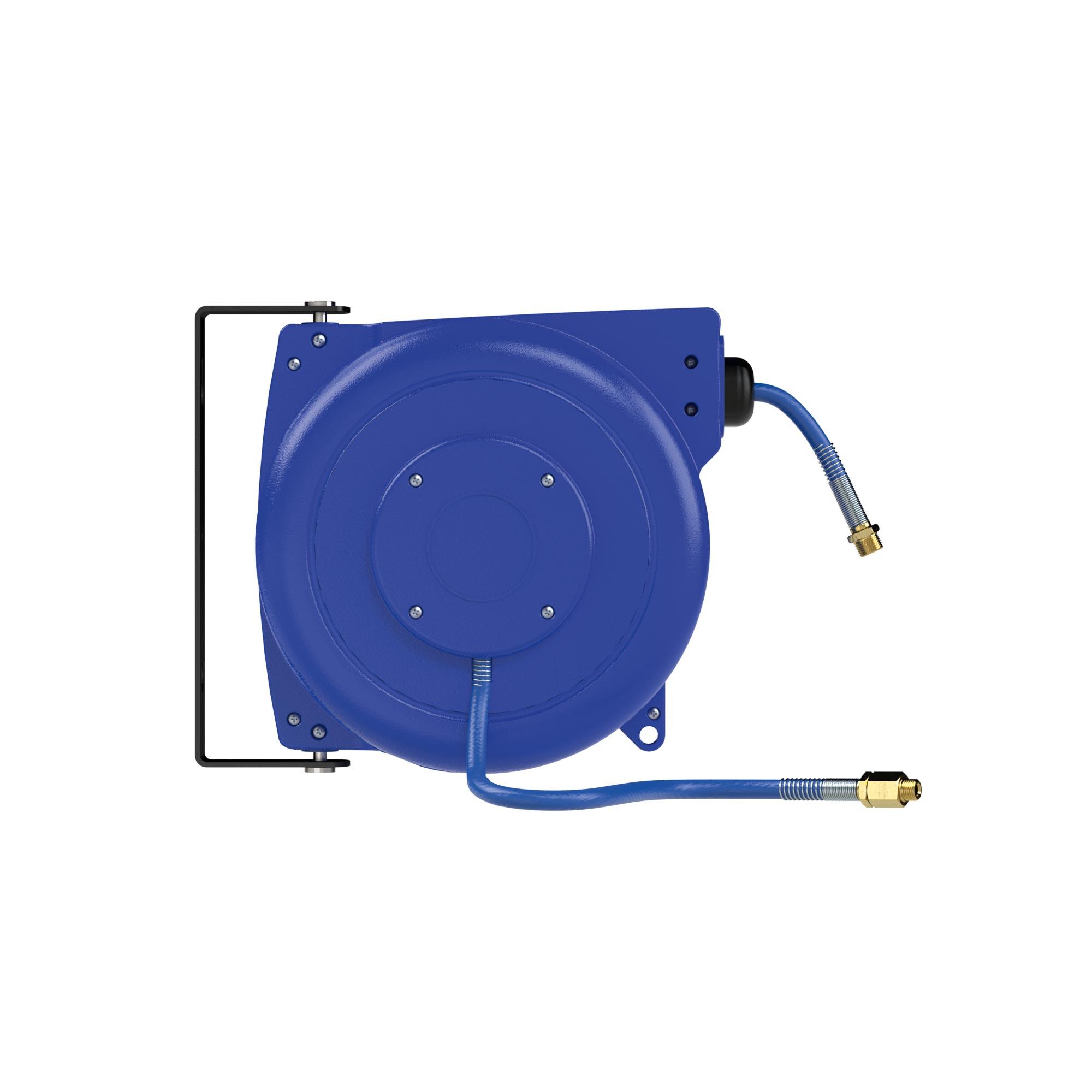 Hose reel, compressed air / water, PVC hose ø 10x6.5, R 1/4, 15 m - Riegler 206190