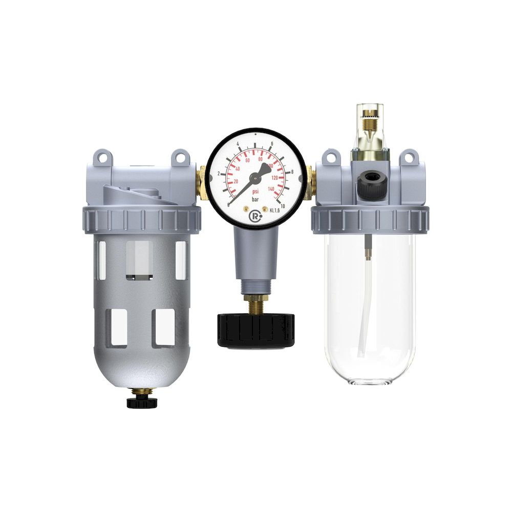 Riegler 206303.Service unit 3-part »Standard«, Protective cage, Size 2, G 3/8