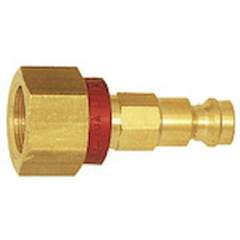 Riegler 107659.Captive nipple I.D. 5, Bright brass, G 1/8 IT, red