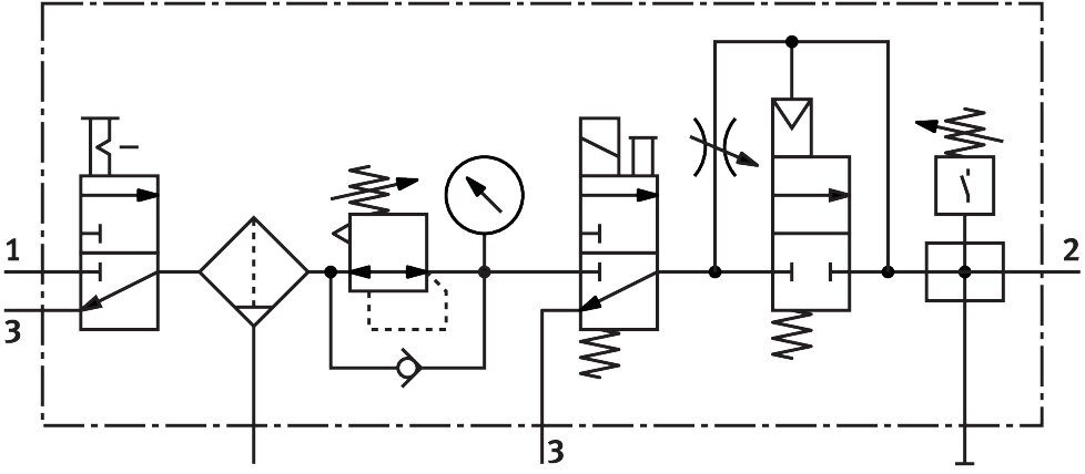 Wartungsgeräte-Kombination MSB4N-1/4:C3J3D1A1F3-WP - Festo 543560