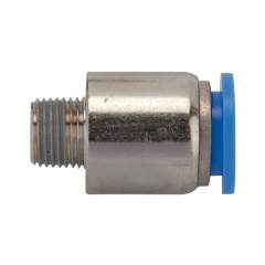Riegler 109185.Straight push-in fitting »Blue Series«, round, R 3/8 o.