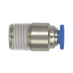 Riegler 148811.Straight push-in fitting »Blue Series« mini, round, R 1/8