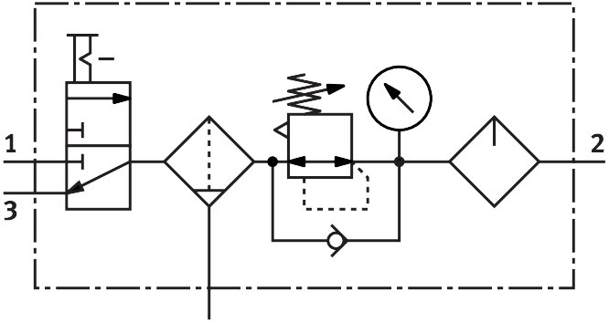 Wartungsgeräte-Kombination MSB6N-1/2:C3J1M1-WP - Festo 543576