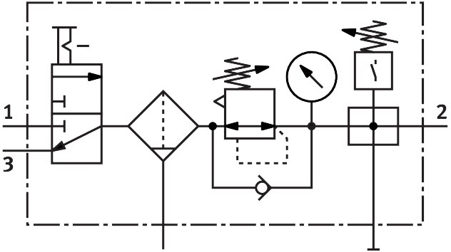 Wartungsgeräte-Kombination MSB6N-1/2:C3J1F3-WP - Festo 543574