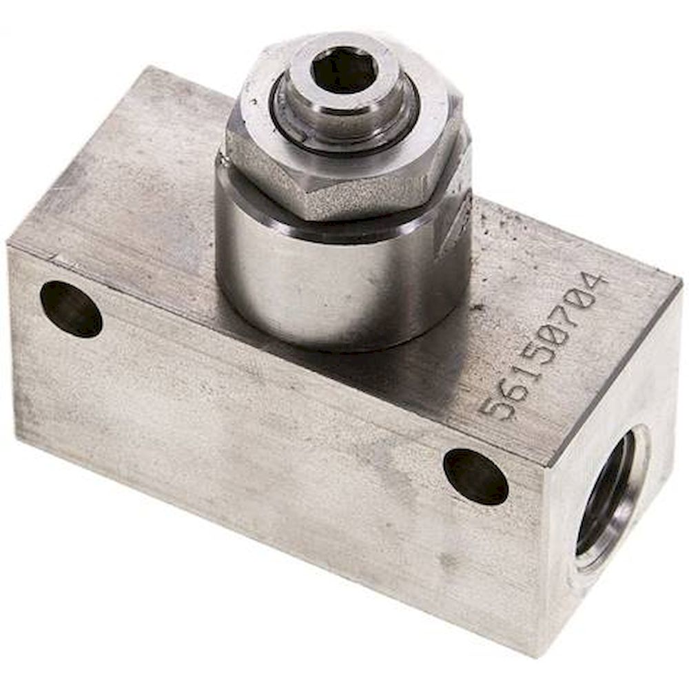 DR-14-ES. Flow control silencer, G 1/4",Stainless steel