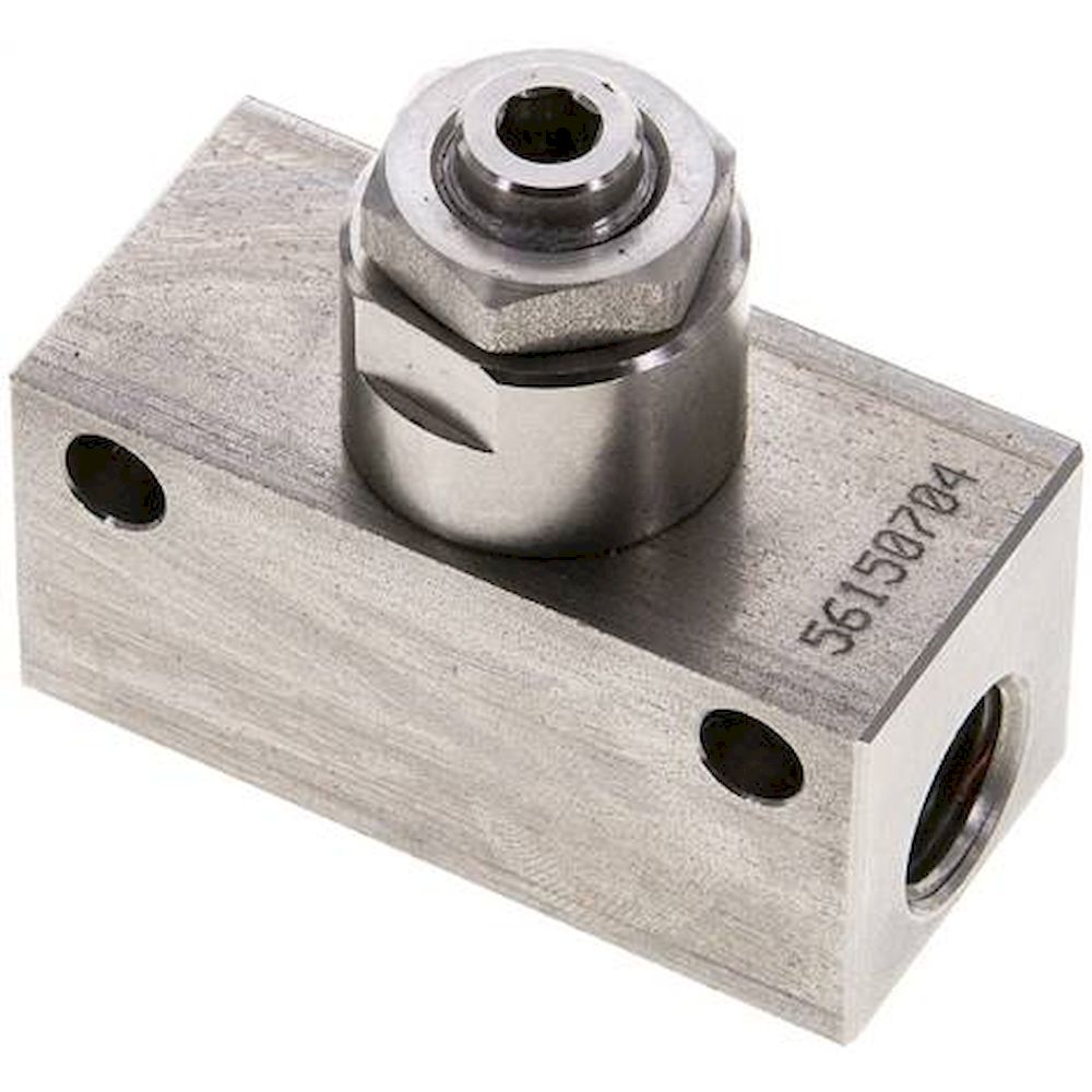DV-14-ES. Choke valve, G 1/4",Stainless steel