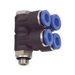 Riegler 109700.L-multi-distributor »Blue Series«, 4-fold, rotating, G 3/8 o.