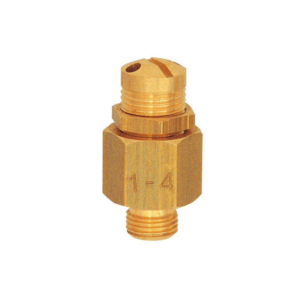 Riegler 103908.Mini bleeder valve, Brass, G 1/4, Trigger pressure 0.5 - 1 bar