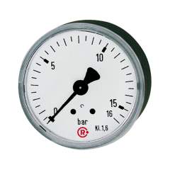 Riegler 101811.Standard pressure gauge, rear centric, G 1/8, 0 - 1 bar, Ø 40