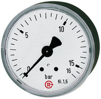 Riegler 101730.Standard pressure gauge, rear centric, G 1/8, 0 - 6 bar, Ø 40