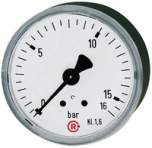 Riegler 101761.Standard pressure gauge, rear centric, G 1/4, 0 - 250 bar, Ø 63