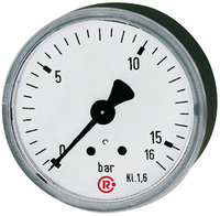 Riegler 101744.Standard pressure gauge, rear centric, G 1/4, 0 - 40 bar, Ø 50