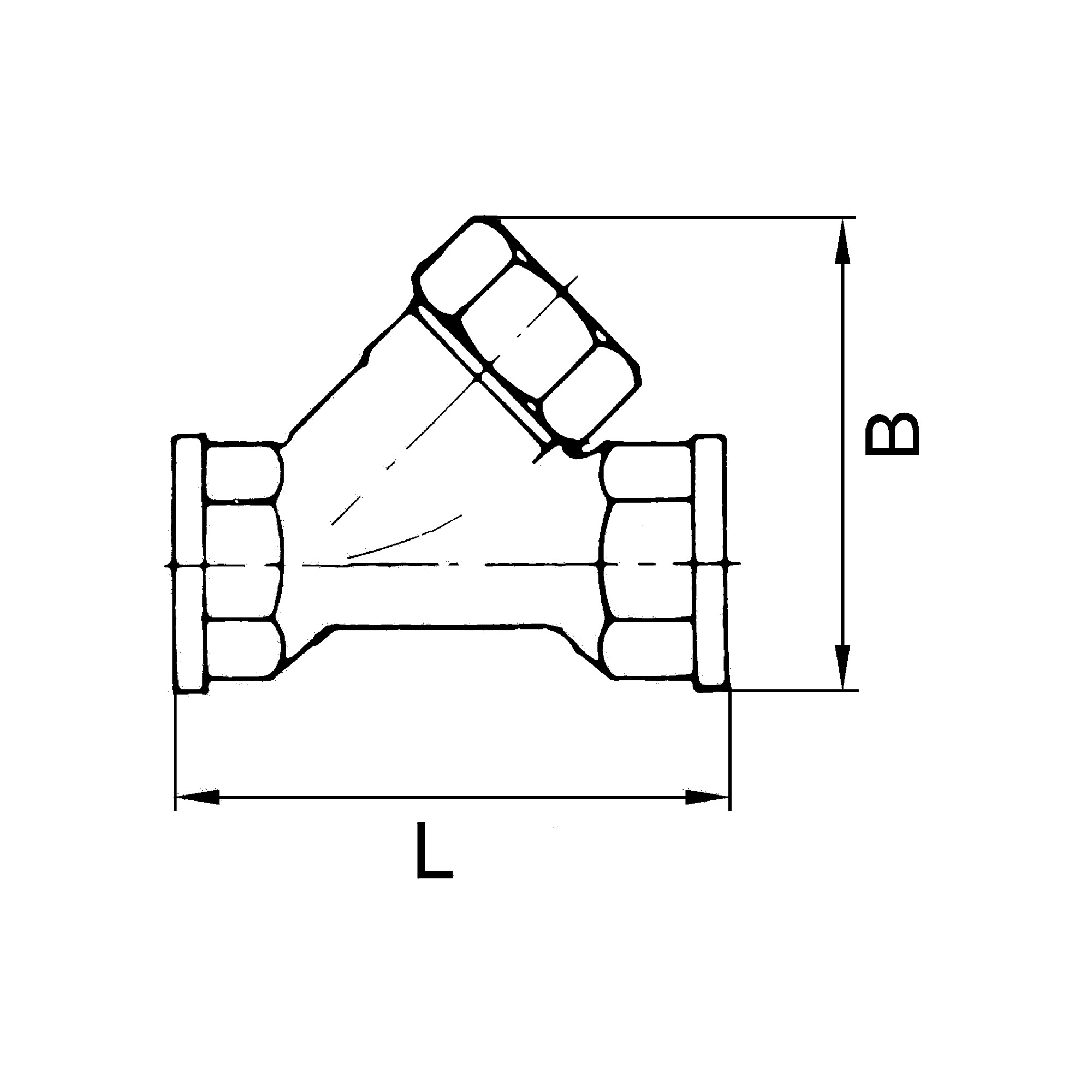 Rückschlagventil, Schrägsitzausführung, ES, G 1/2, 0,2 bar - Riegler 103834