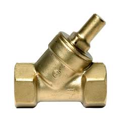 Riegler 103825.Check valve, Inclined seat design, Brass, Rp 3/8, 0.5 bar