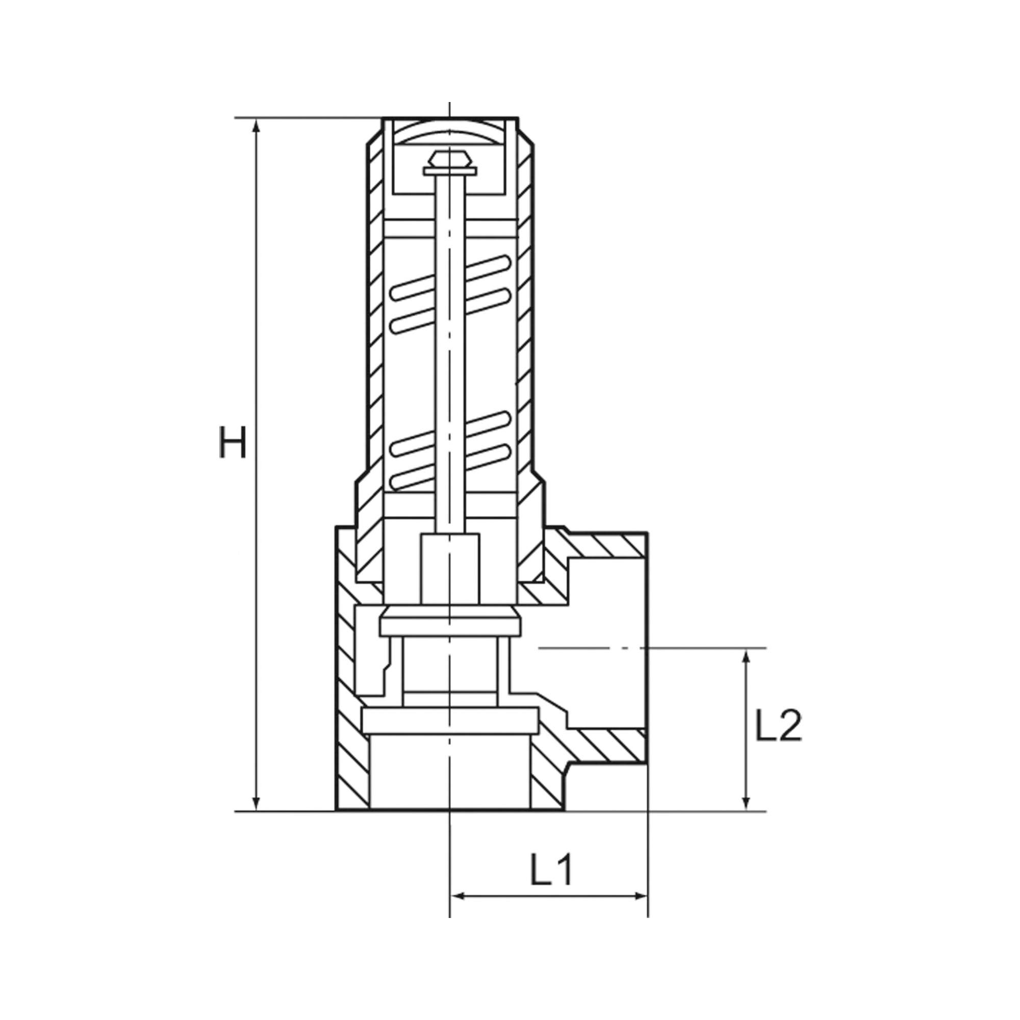 Eck-Sicherheitsventil, Sattdampf, G 1, Ansprechdruck 4 bar - Riegler 105493