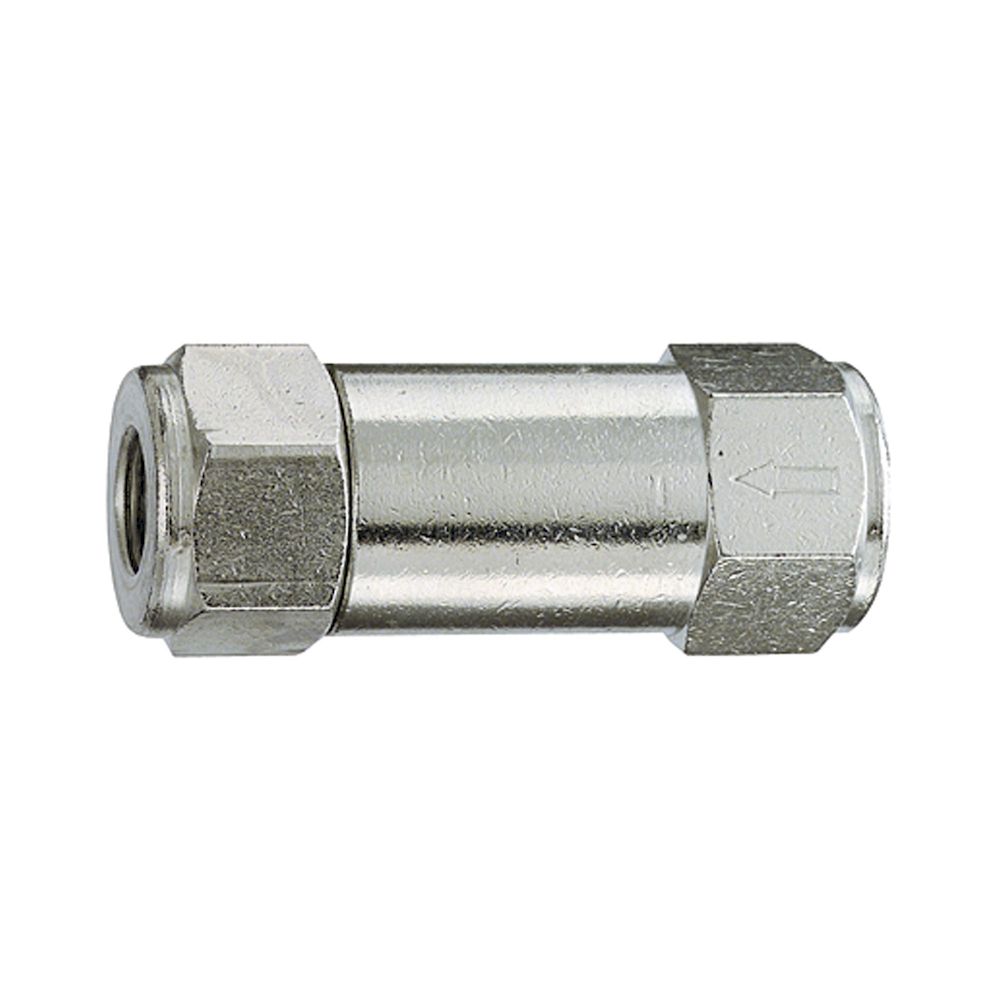 Riegler 103840.Check valve, Small design, nickel-plated brass, M5, 0.2 bar