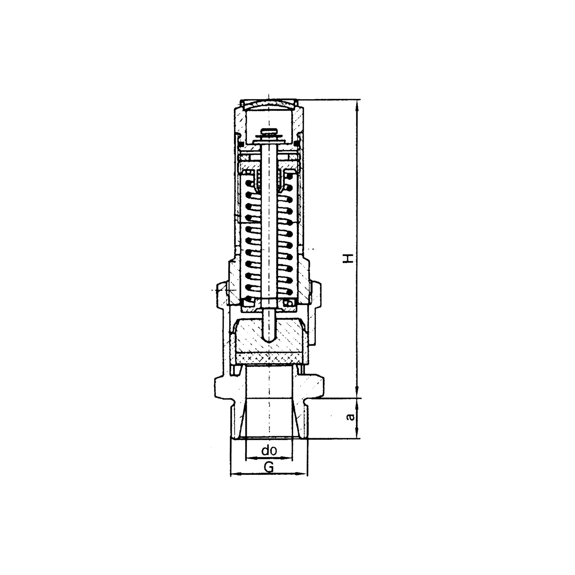 Safety valve, Brass, G 2, Trigger pressure 4 bar - Riegler 105063