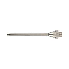 Riegler 114350.Extension nozzle, 3 mm, nickel-plated brass, 100 mm long straight