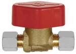 Riegler 103748.Quick connect blocking valve bright brass, 10 mm pipe connection