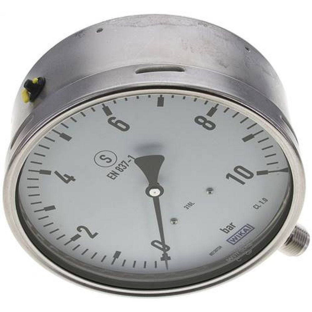 Wika MSS 10160 ES Sicherheits-Manometer senkrecht, 160mm, 0-10 bar