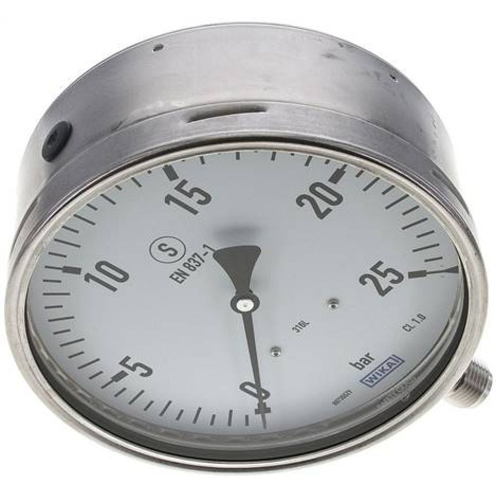 Wika MSS 25160 ES Sicherheits-Manometer senkrecht, 160mm, 0-25 bar