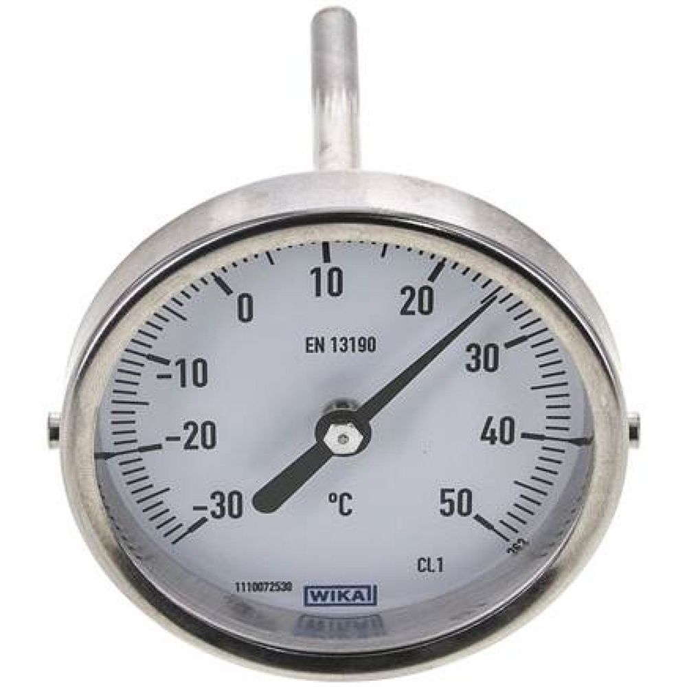 Wika TW 3580100 Bimetallthermometer, waagerecht D80/-30 bis +50°C/100mm