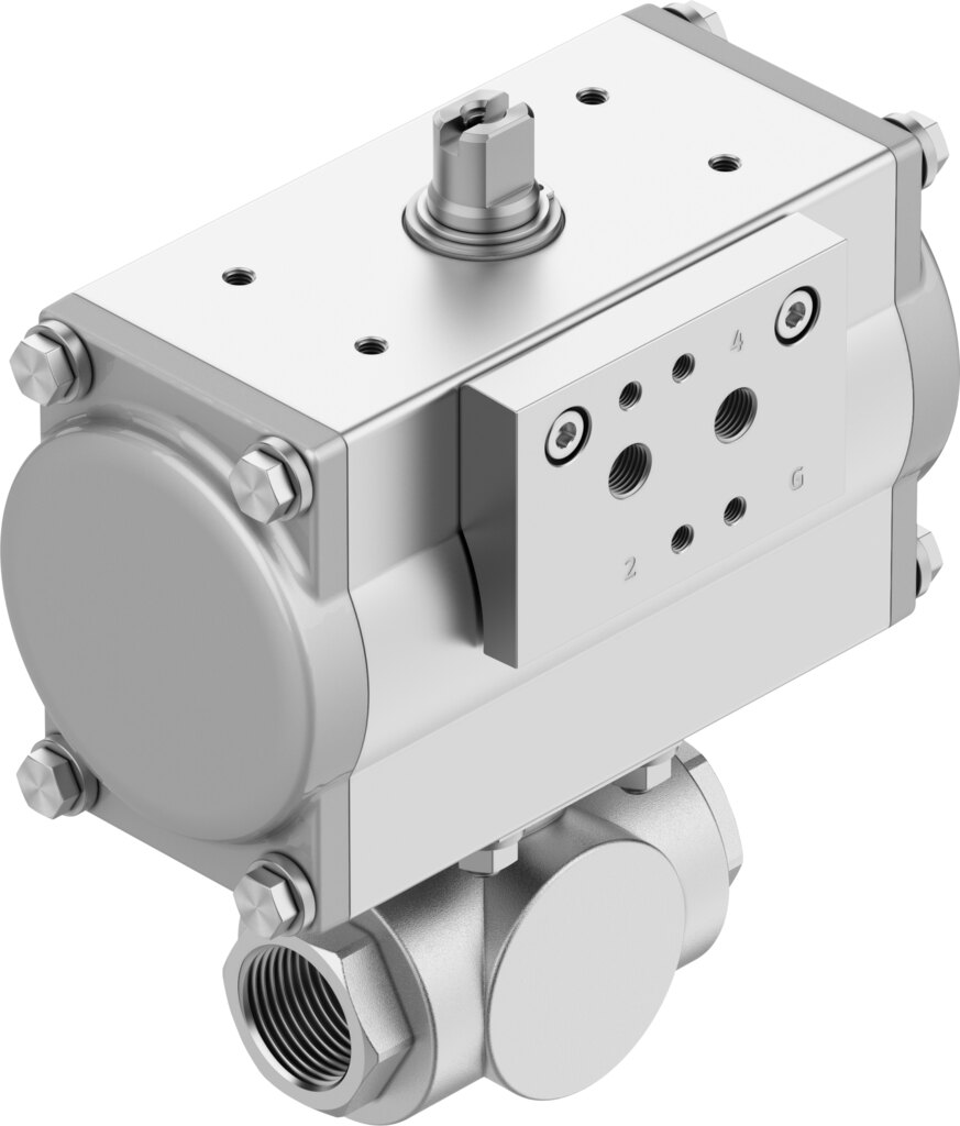 Kugelhahneinheit VZBA-A-1/4-GGG-63-32L-F0304-V4V4T-PA20 - Festo 8191845