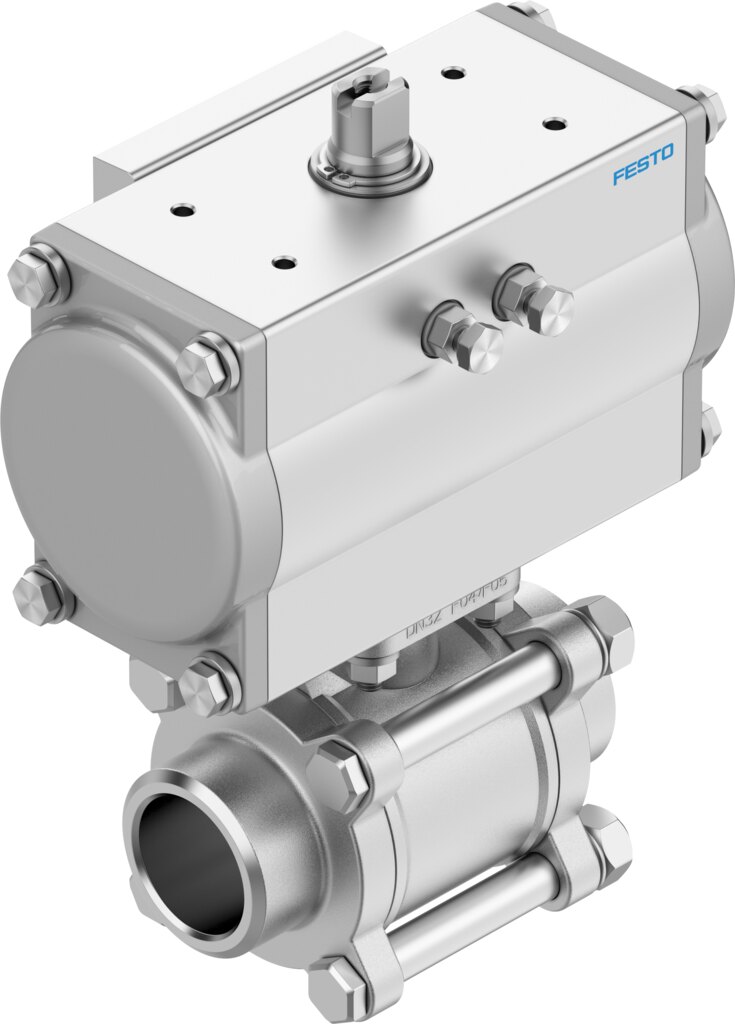Ball valve unit VZBA-A-1-WW-63-T-22-F0405-V4V4T-PA20 - Festo 8191827