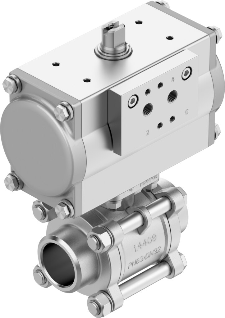 Kugelhahneinheit VZBA-A-3-WW-63-T-22-F0710-V4V4T-PA160 - Festo 8191832