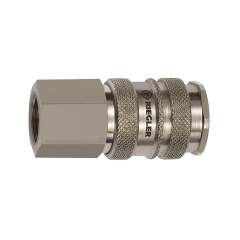 Riegler 141558.Quick-connect coupl. I.D. 10, Steel/nickel-plated brass, G 3/4 IT