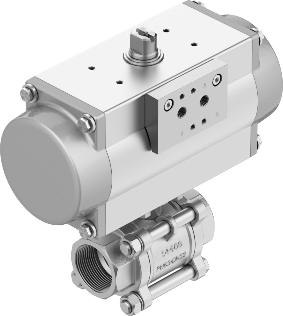 Kugelhahneinheit VZBA-A-11/2-GG-63-T-22-F0507-V4V4T-PB80 - Festo 8191818