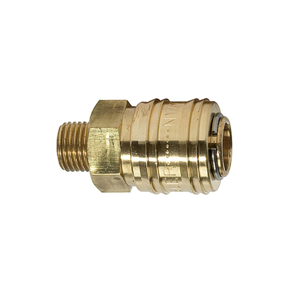 Riegler 115614. Schnellverschlusskuppl. NW 7,2 »connect line«, MS blank, G 3/8 AG