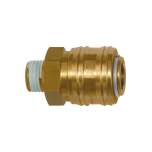 Riegler 117798. Schnellverschlusskupplung NW 7,2, MS blank, G 1/4 AG, beschichtet