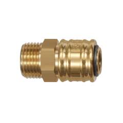 Riegler 107209.Quick-connect coupling I.D. 7.2, bright brass, G 3/8 ET