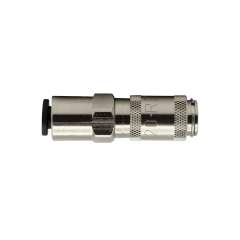Riegler 107096.Quick-connect coupling I.D. 2.7 nickel-plated brass, push-in 4 mm