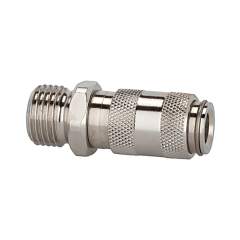 Riegler 107088.Quick-connect coupl. I.D. 2.7 nickel-plated brass, G 1/8 ET