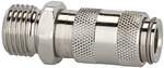 Riegler 107087.Quick-connect coupling I.D. 2.7, nickel-plated brass, M5 ET