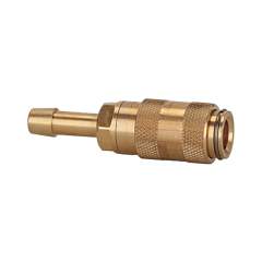 Riegler 107074.Quick-connect coupling I.D. 2.7, bright brass, Sleeve I.D. 4