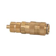 Riegler 107075.Quick-connect coupling I.D. 2.7, bright brass, Hose connect. 4x3