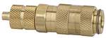 Riegler 107077.Quick-connect coupling I.D. 2.7, bright brass, Hose connect. 6x4