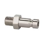Riegler 107102.Nipple for couplings I.D. 2.7, nickel-plated brass, M5 ET